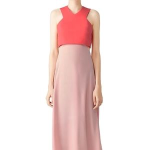 Jill Stuart Rent the Runway Pink two-toned popover cutout gown sz 4 $318